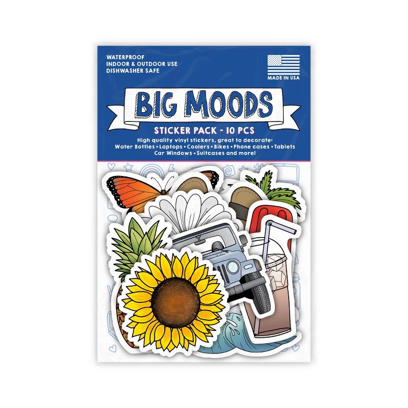 Big Moods VSCO Girl Aesthetic Sticker Pack 10pc