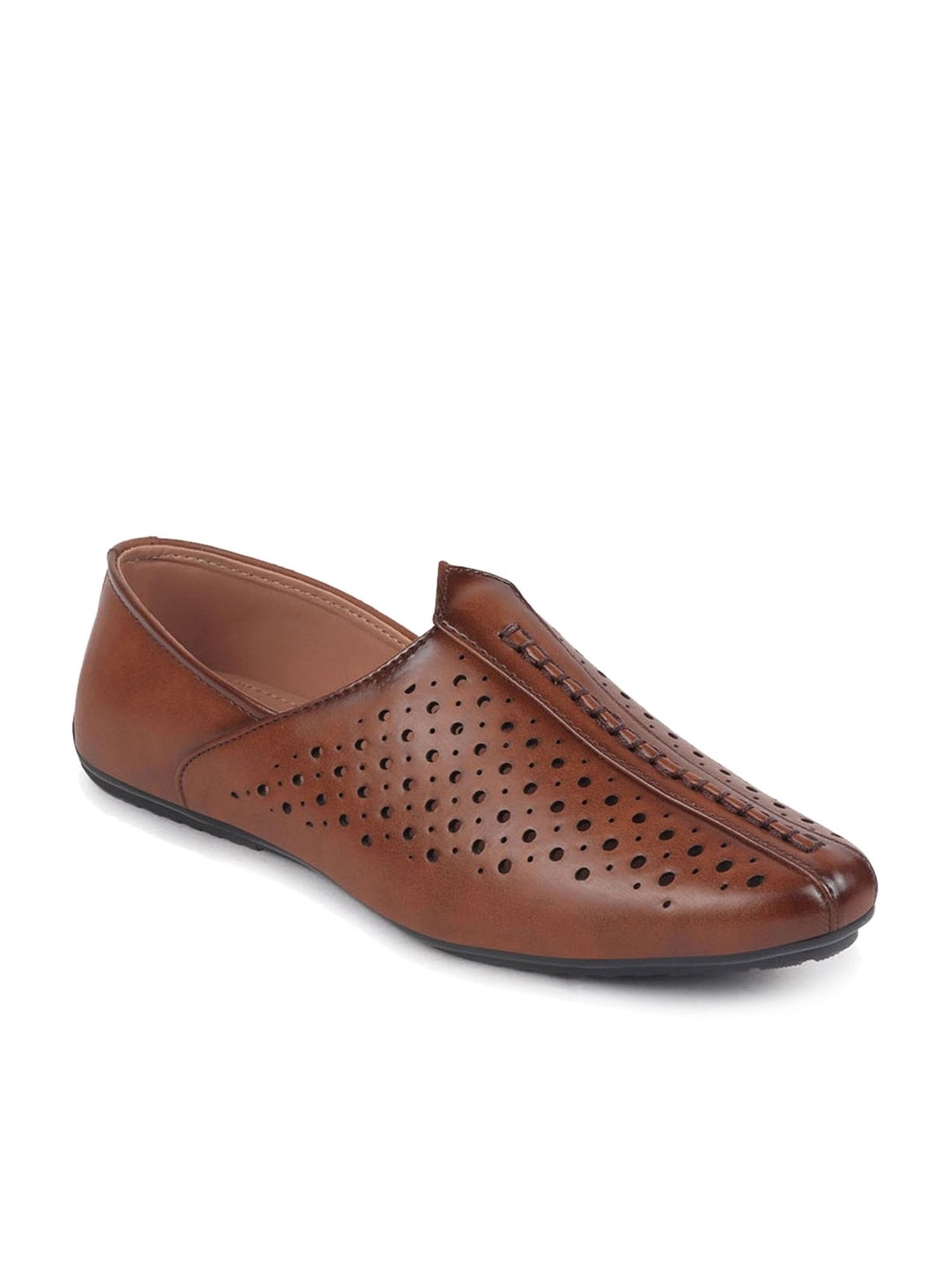 Fausto Men's Brown Ethnic Juttis