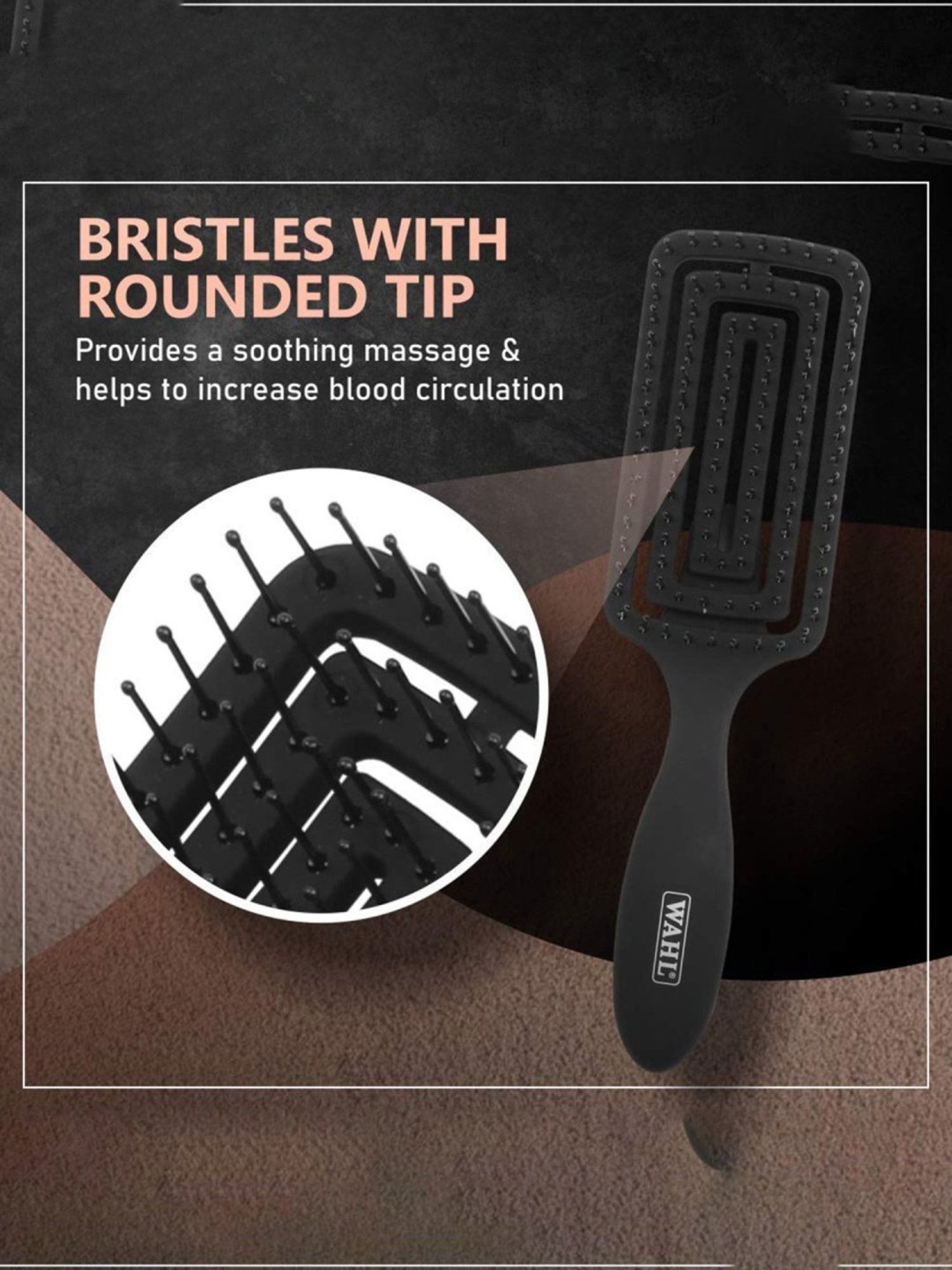 Wahl Flexi Vent Hair Brush (Black)