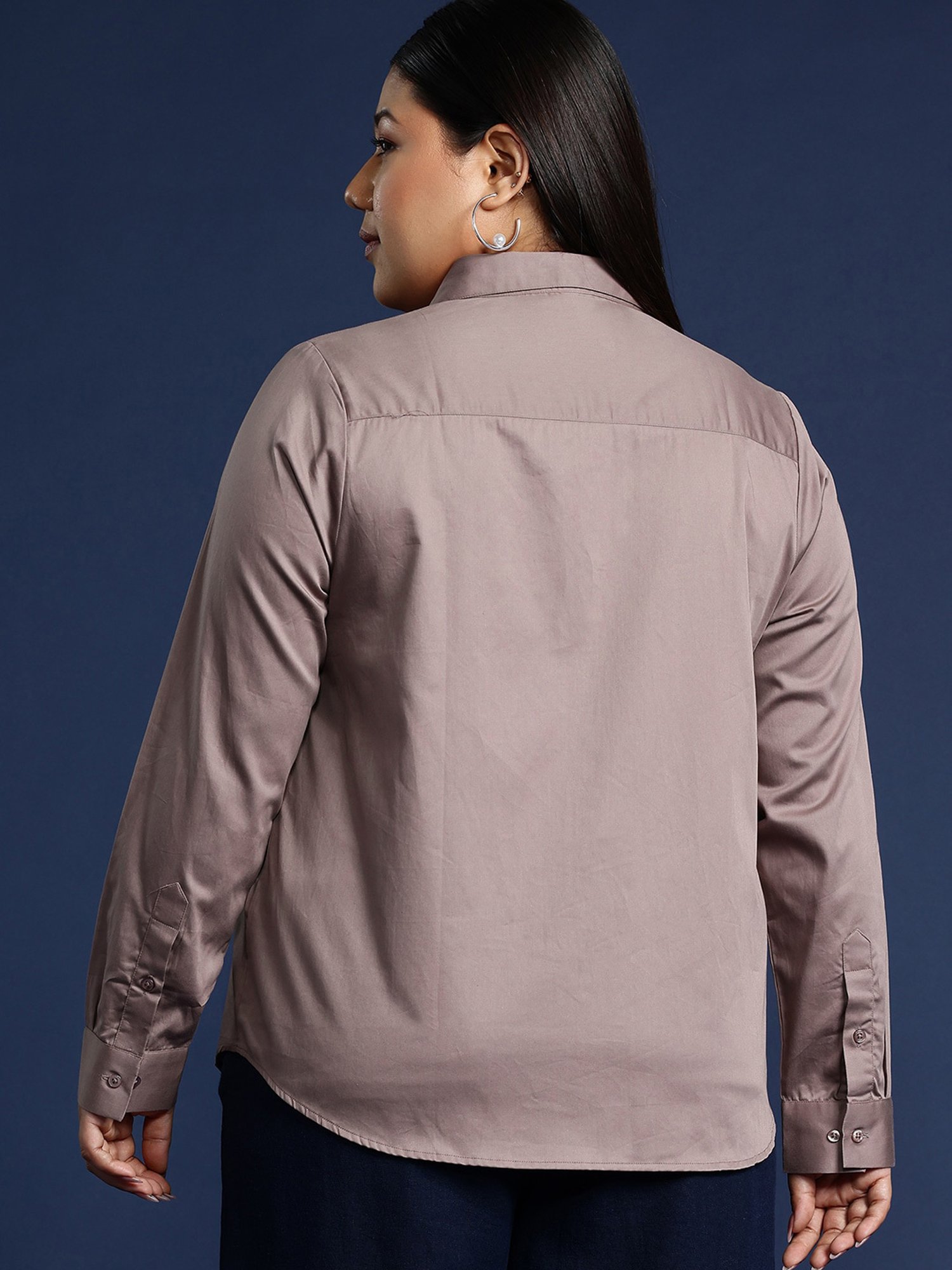 Van Heusen Maroon Plain Formal Shirt