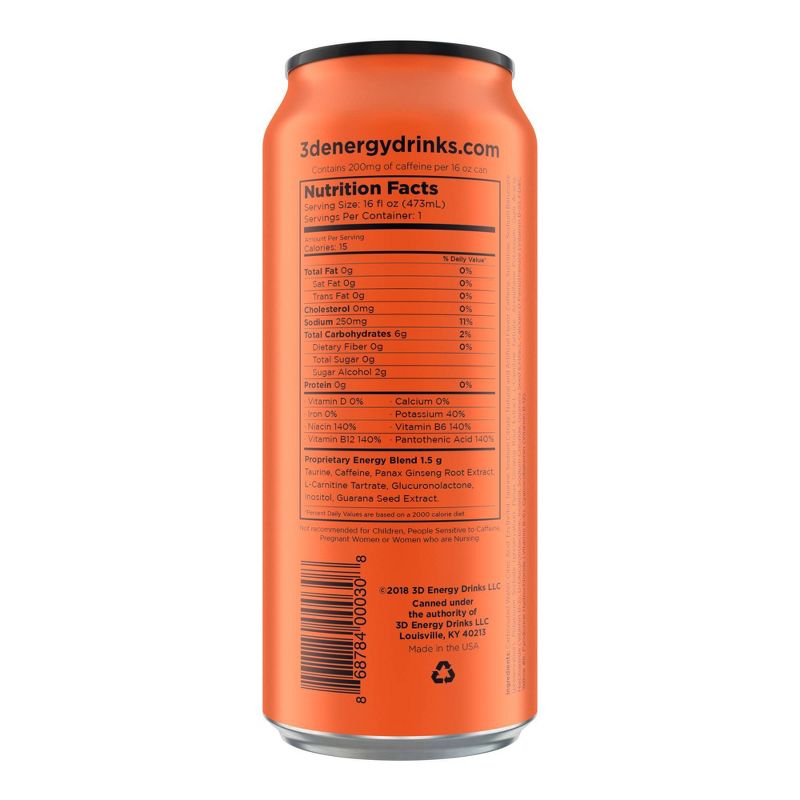 3D Sunburst Energy Energy Drink - 16 fl oz Can