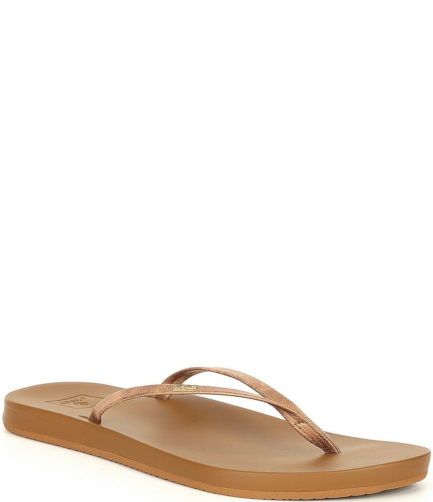 Reef Women's Cushion Slim Metallic Flip Flops