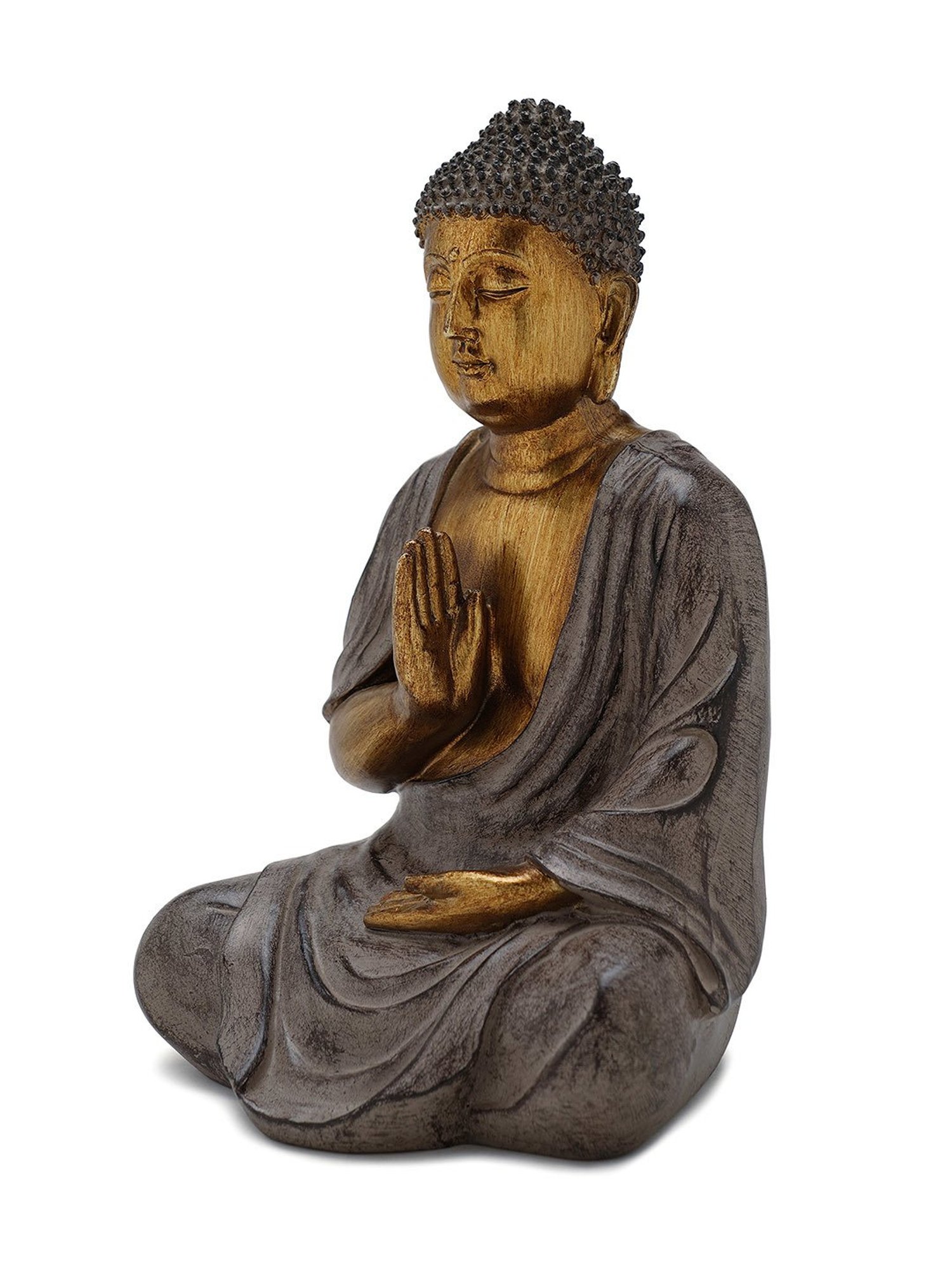 Pure Home and Living Gold Polyresin Textured Sculptures and Figurines