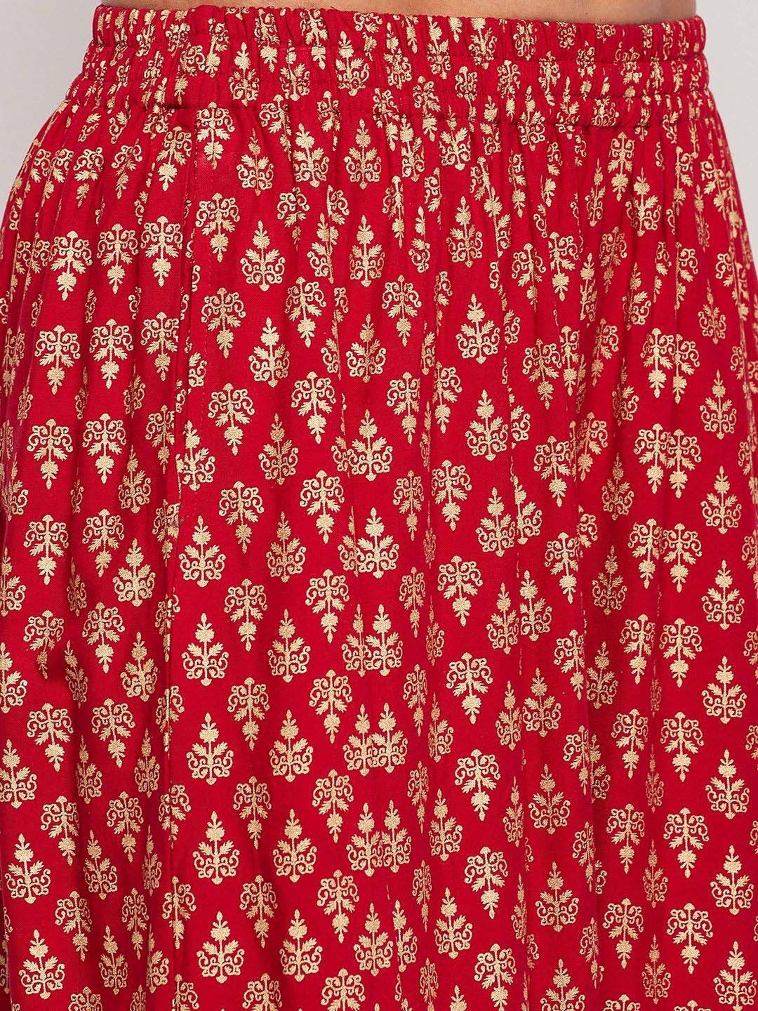 Castle Red Printed Palazzos