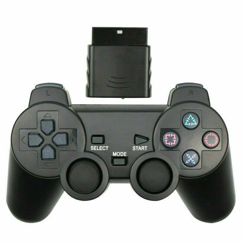 2x For  PS2 2.4G Wired Wireless Twin Shock Game Controller Joystick Joypad
