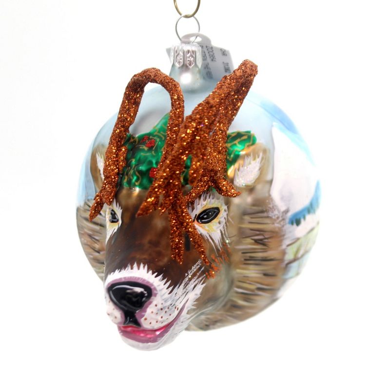Christina's World 3.25" Blitzen The Reindeer Poland Antlers  -  Tree Ornaments
