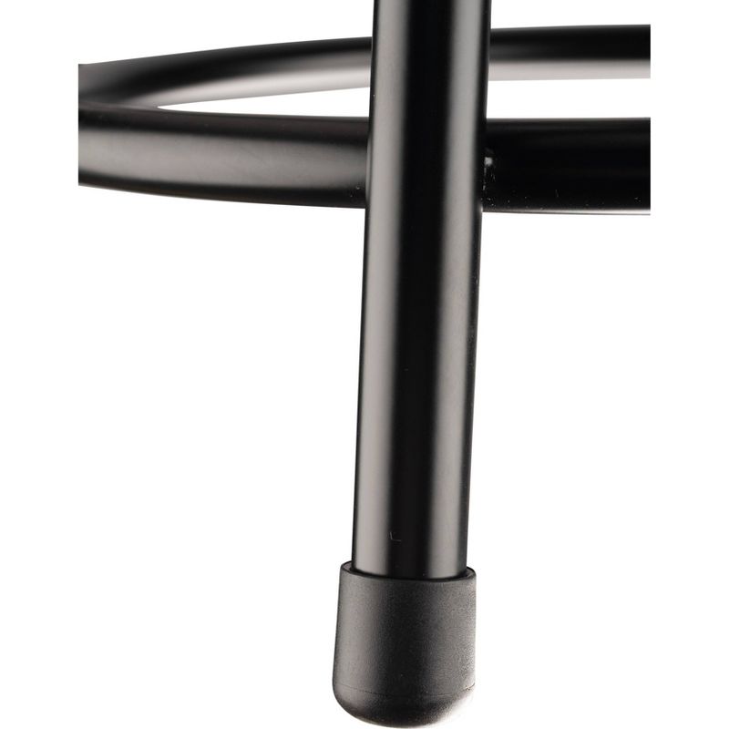 2pk 18" Heavy Duty Vinyl Padded Steel Stool Black - Hampton Collection