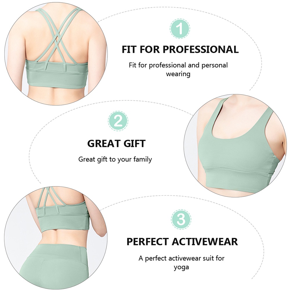 1 Set Yoga Bra and Leggings Elastic Vest and Pants Women Activewear Set