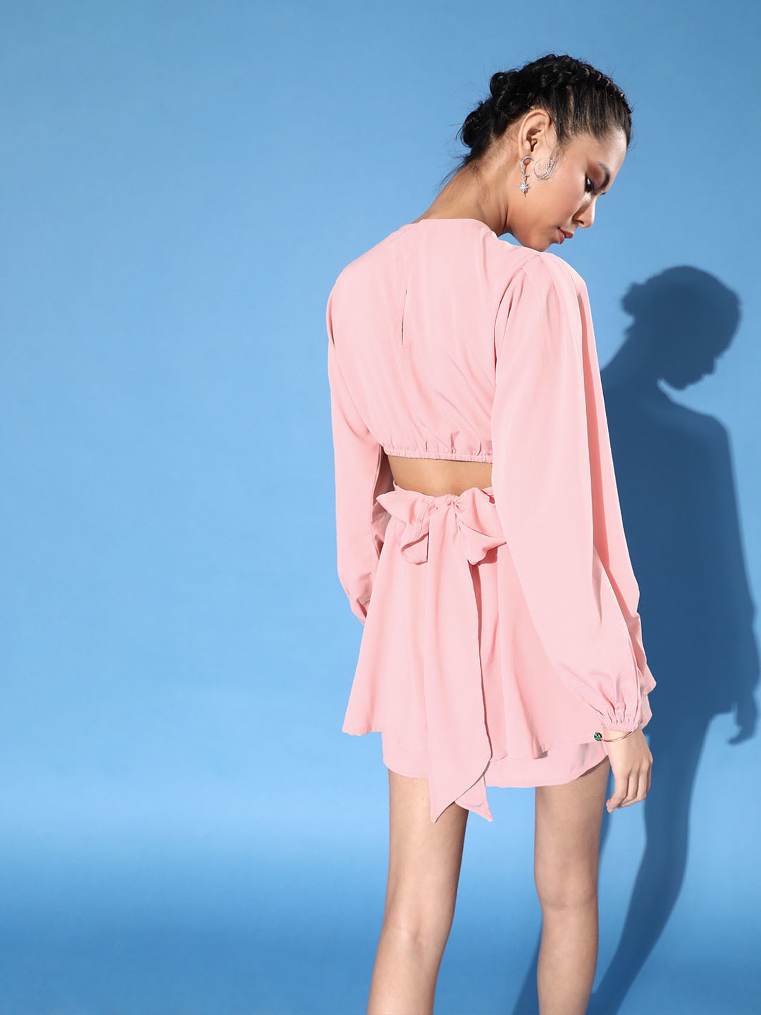 QUIERO Pink Mini Playsuit