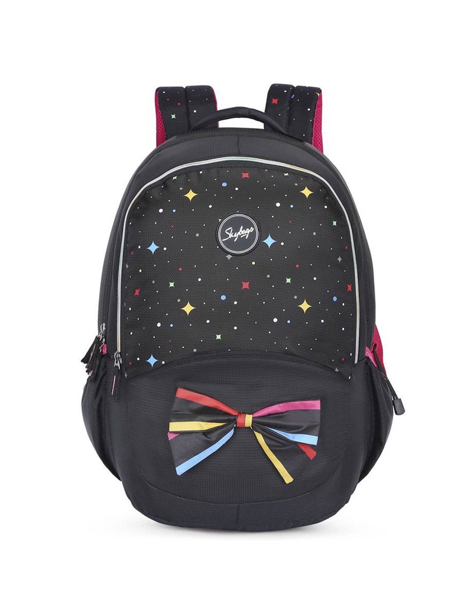 Skybags Klan 08 Black Polyester Printed Backpack - 32 Ltrs