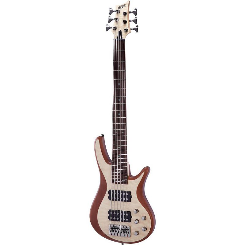 Mitchell FB706 Fusion Series 6-String Bass Guitar with Active EQ Natural