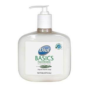 Dial                                     Basics Hypoallergenic Liquid Soap, White Pearl, Honeysuckle, 16 oz Pump Bottle