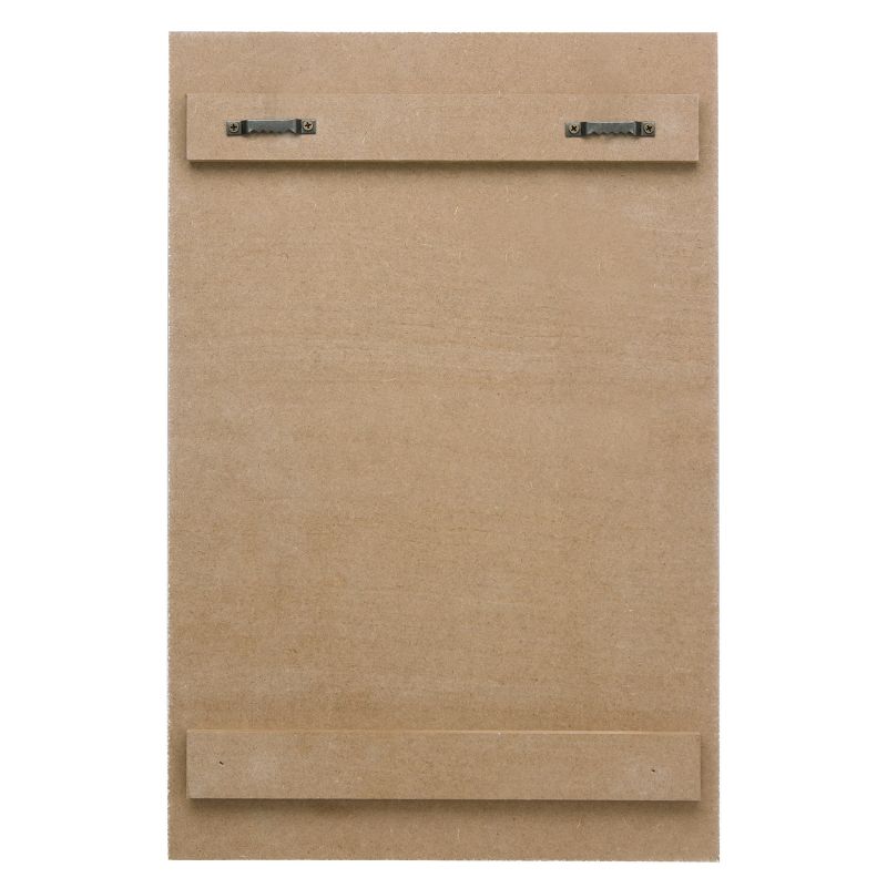 15" x 10" Happy Mind Happy Life Wooden Wall Art White/Light Blue - Stonebriar Collection