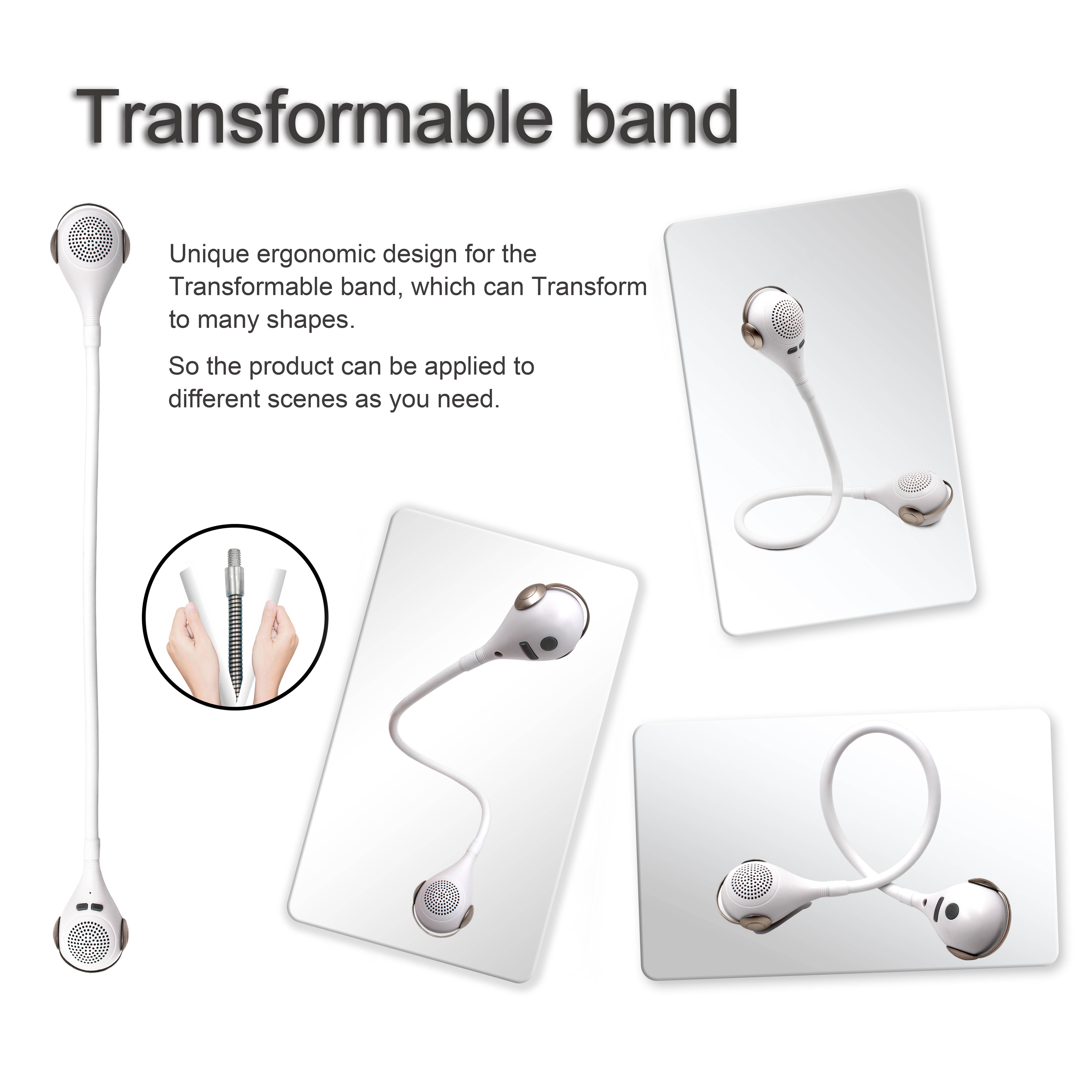 Music Elves Portable Wireless Bluetooth Speakers Hands Free Call Flexible Bendable Black