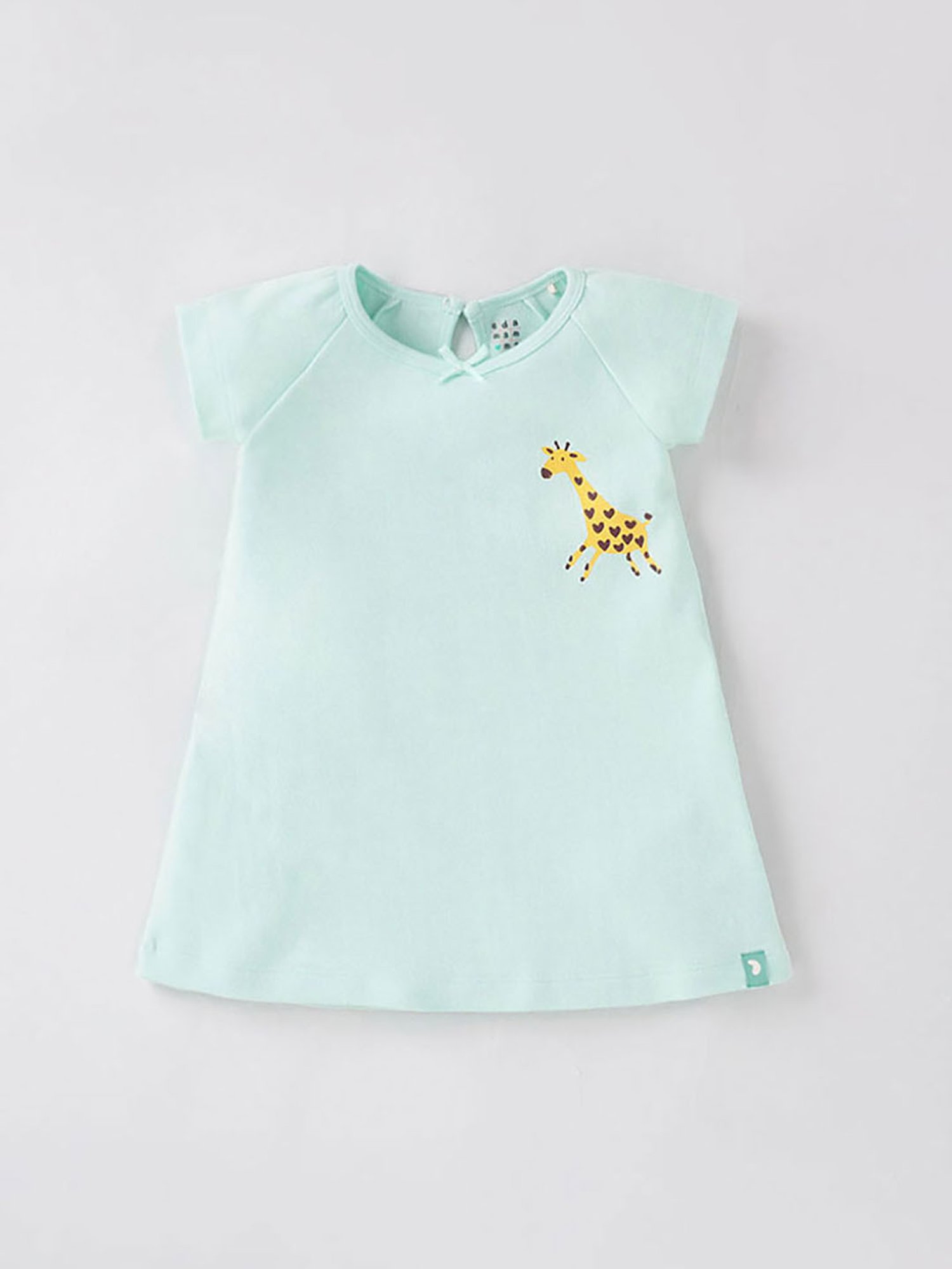 Ed-a-Mamma Baby Green & Pink Printed Dress (Pack Of 2)