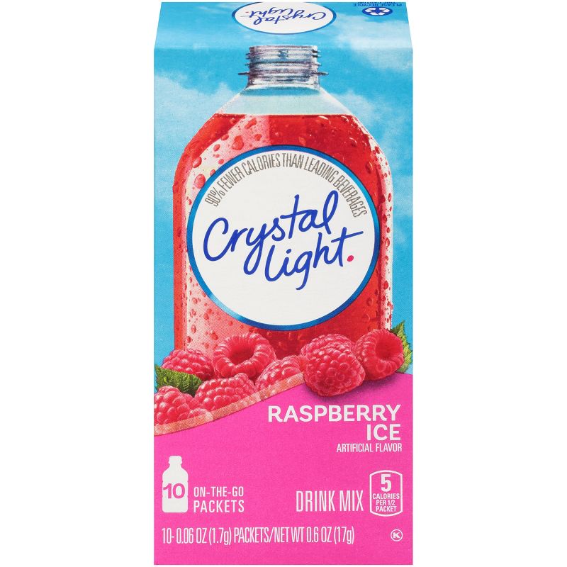 Crystal Light On The Go Raspberry Ice Drink Mix - 10pk/0.6oz