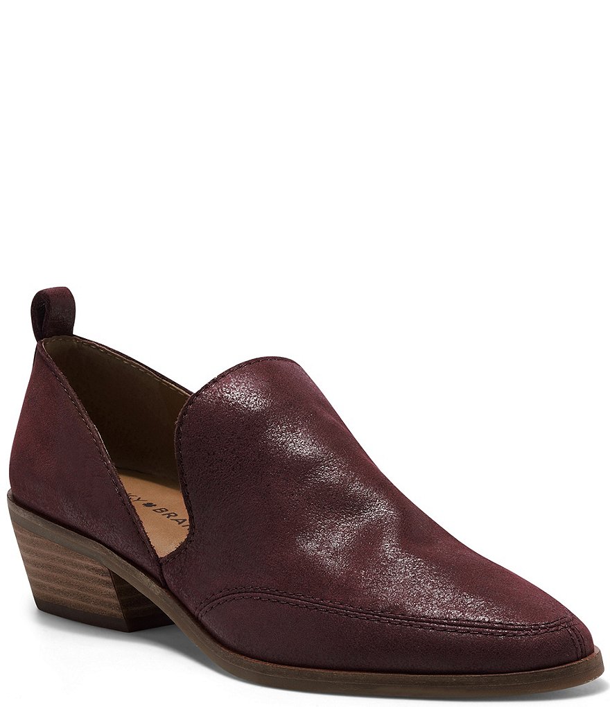 Lucky Brand Mahzan Leather Side Slit Pointed Toe Loafers