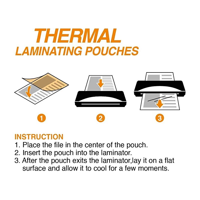 Thermal Laminating Pouches, 8.9 x 11.4 - Inches, 3 Mil Thick, 110 - Pack, Letter Size Sheets, Clear(TH0300-01)