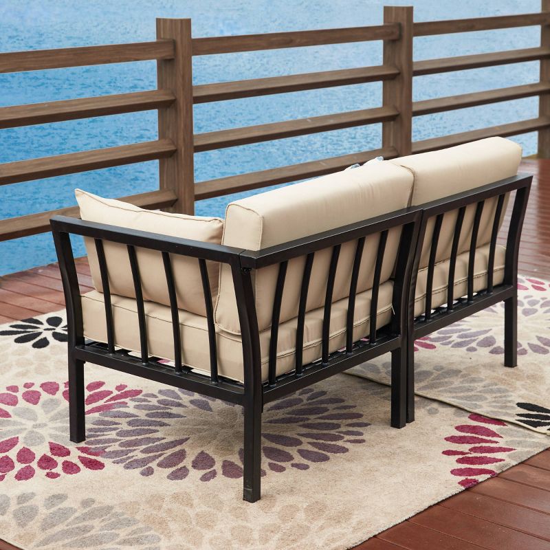 Corner Armless Patio Loveseat - Patio Festival