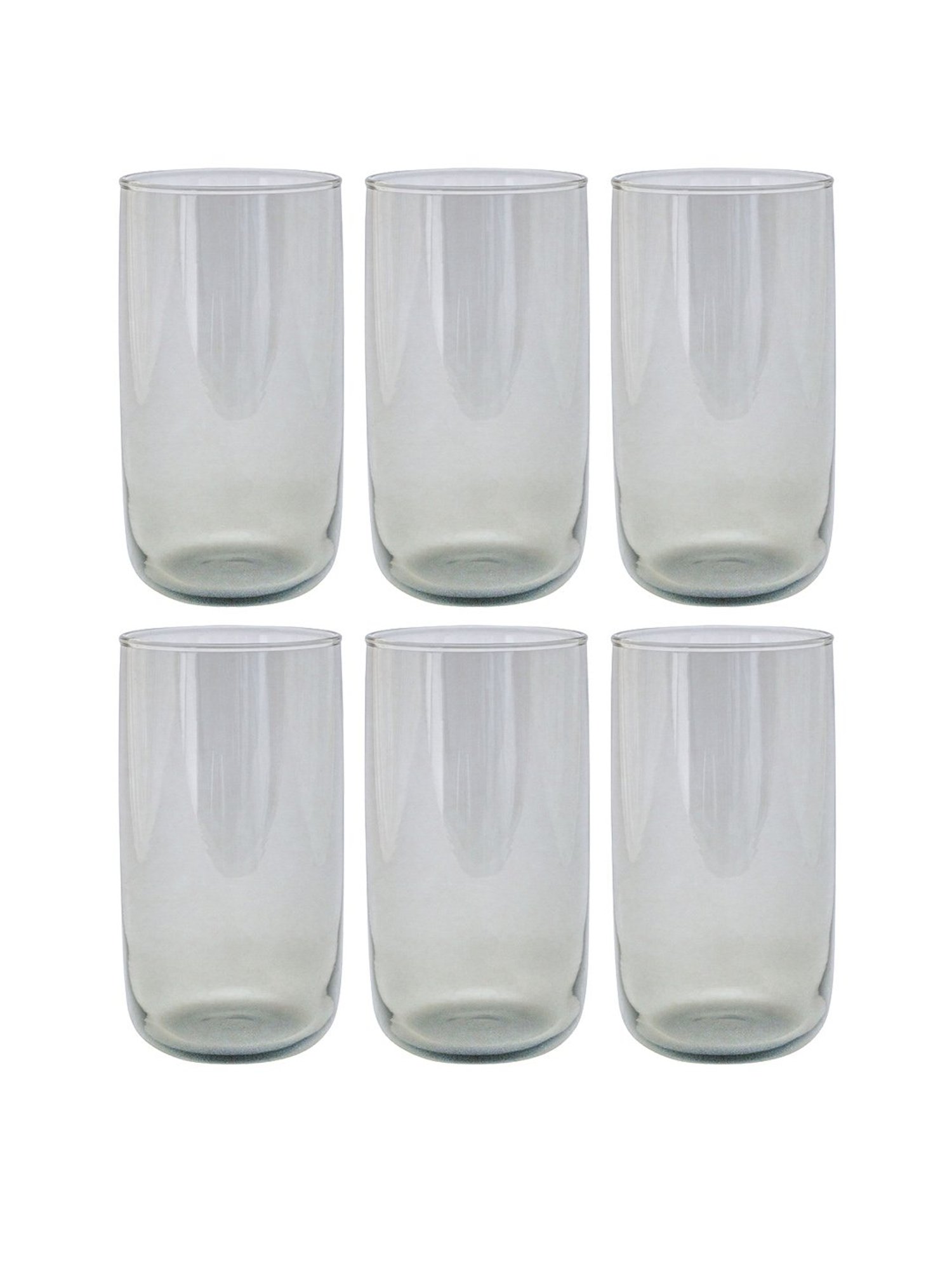 Pasabahce Transparent Glass Juice Glasses Iconic Tumbler - Set of 6 (365ml)