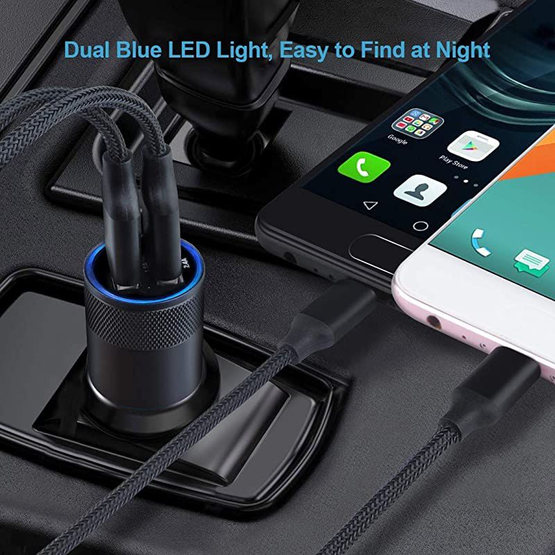 ar harger Adapter+Powerful Q30 harger+2pcs 66ft USB Type Fast harging able harger Block Plug with ord ompatible Samsung Galaxy Note 10 10+ S20 S20+ S10 S10e S9 A20 A50LG Stylo 6 5 4