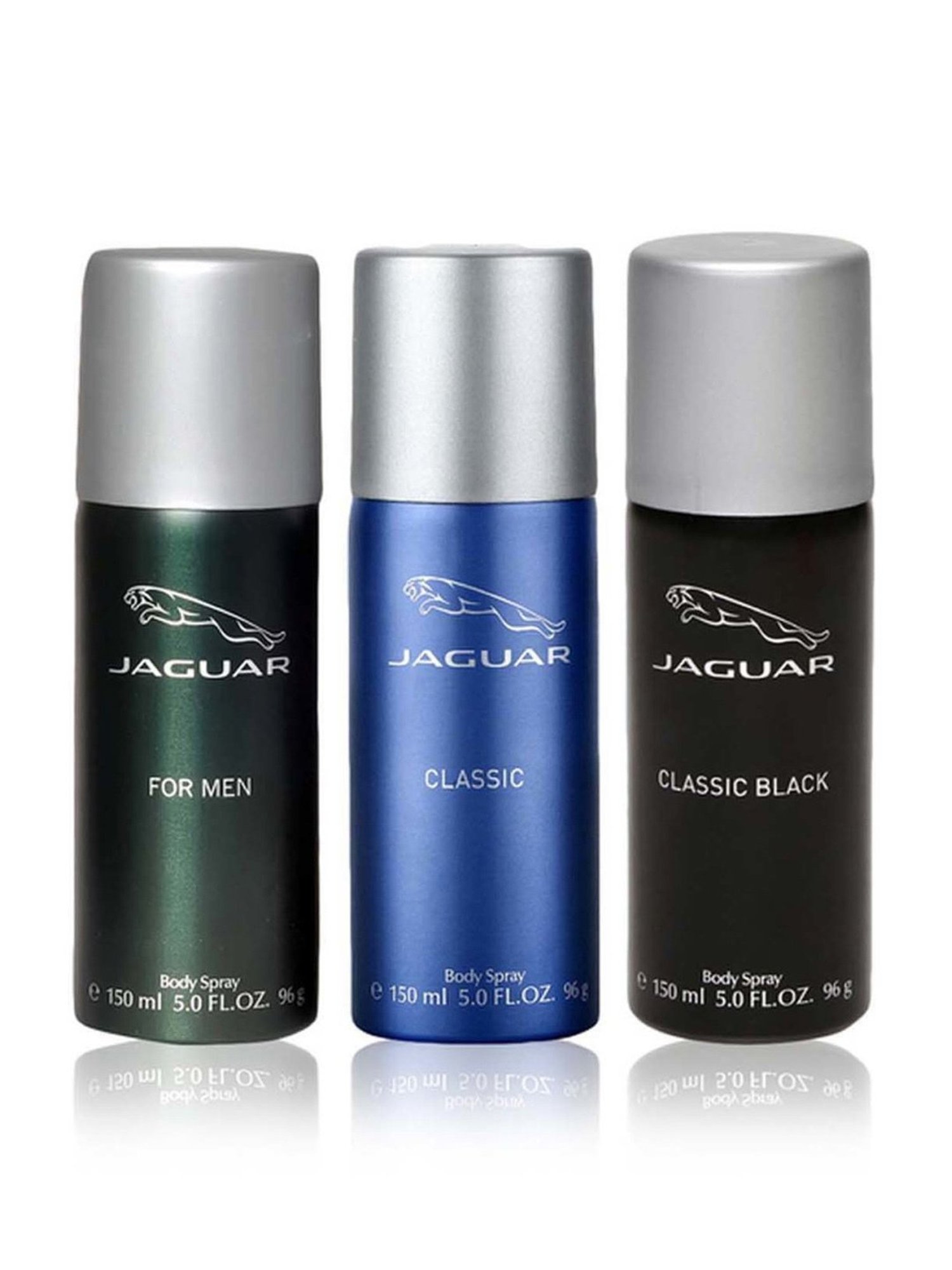 Jaguar Classic + Classic Black + For Men Deodorant Spray Combo Set - Pack of 3