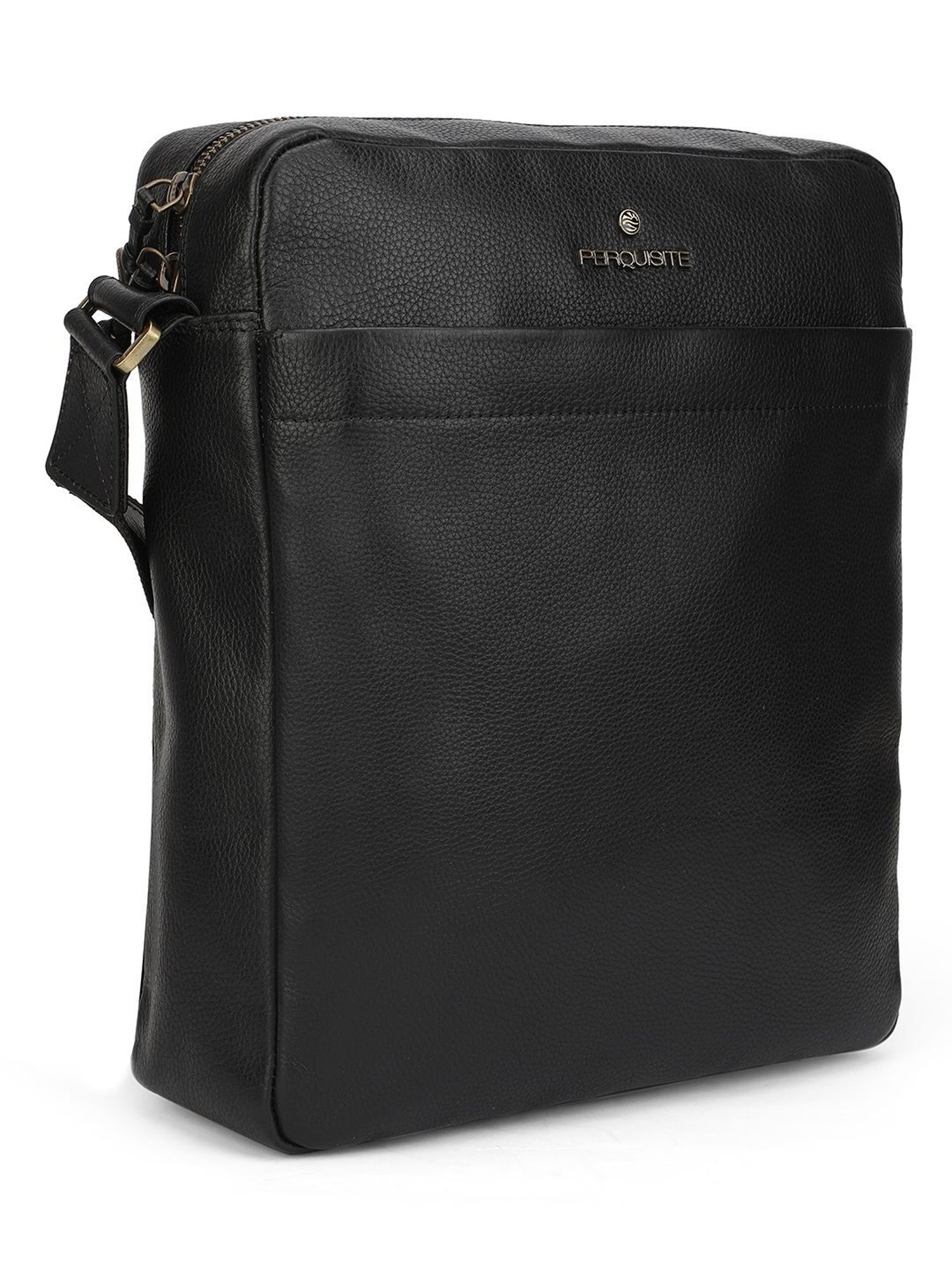 PERQUISITE MARK Black Solid Medium Cross Body Bag