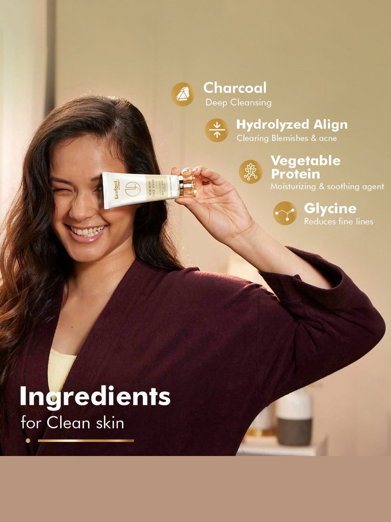 Leeford Acne Bust Face Wash - 50 gm