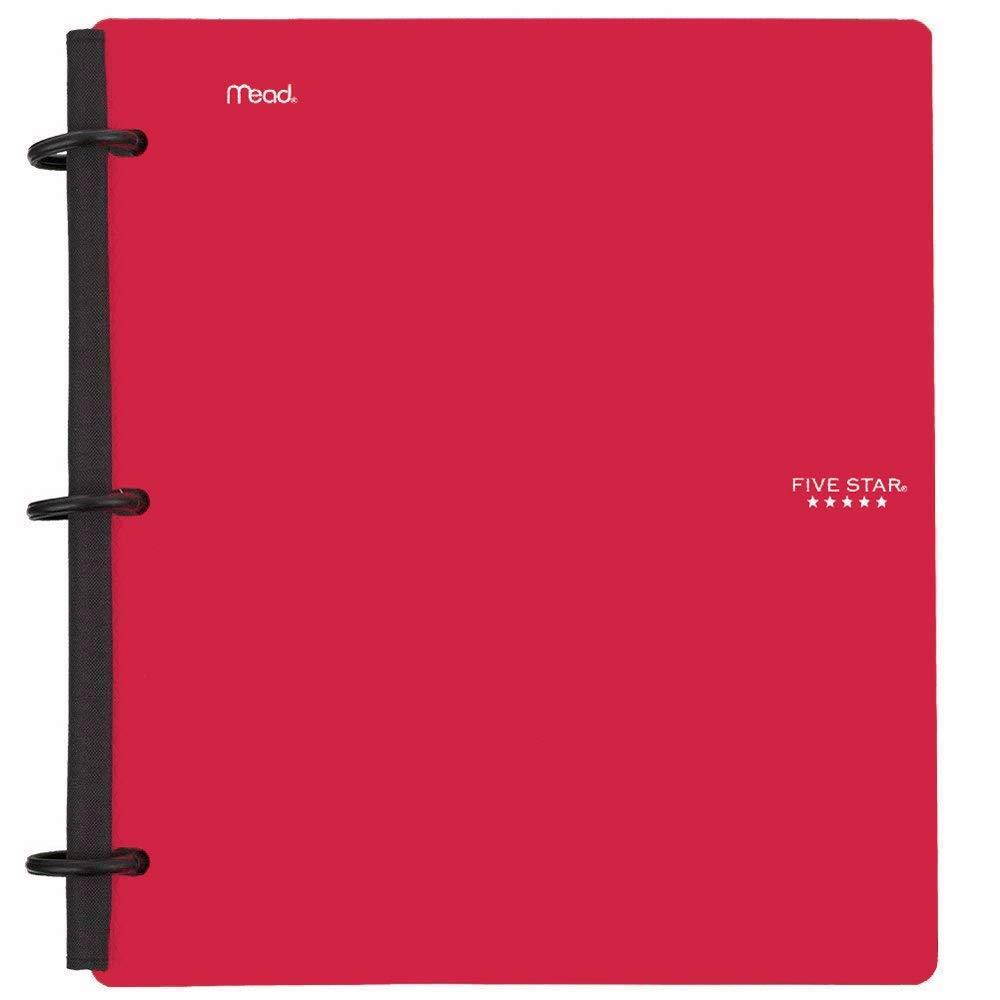 Five Star Flex Hybrid Notebinder, 1-1/2 Inch Binder, Notebook and Binder All-in-One, Red (72399)
