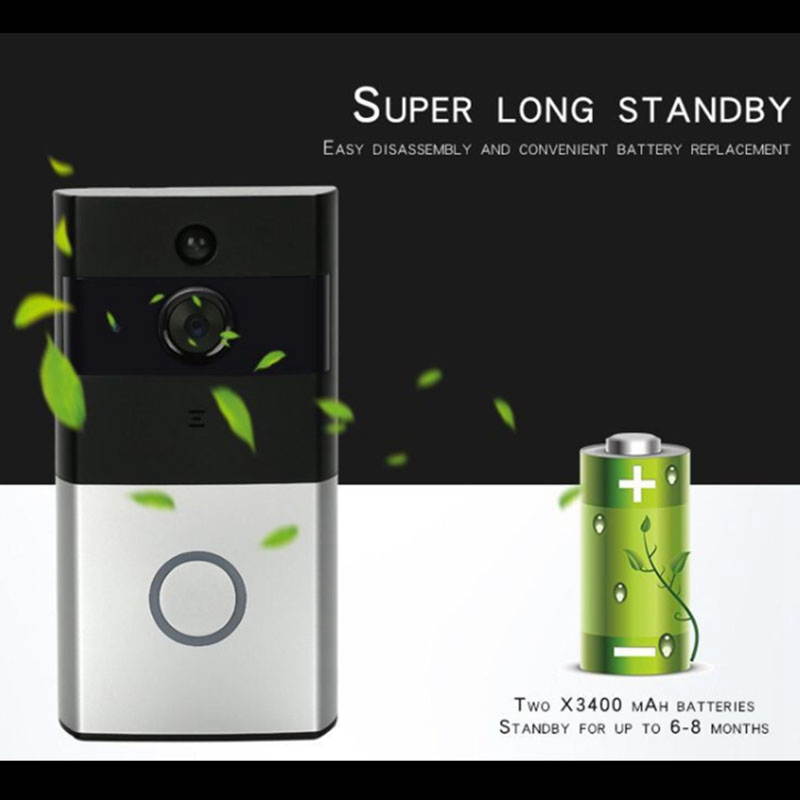 Video Doorbell Smart Wireless WiFi Security Door Bell Visual Recording Home Monitor Night Vision Intercom Door for Android&Ios Mobile