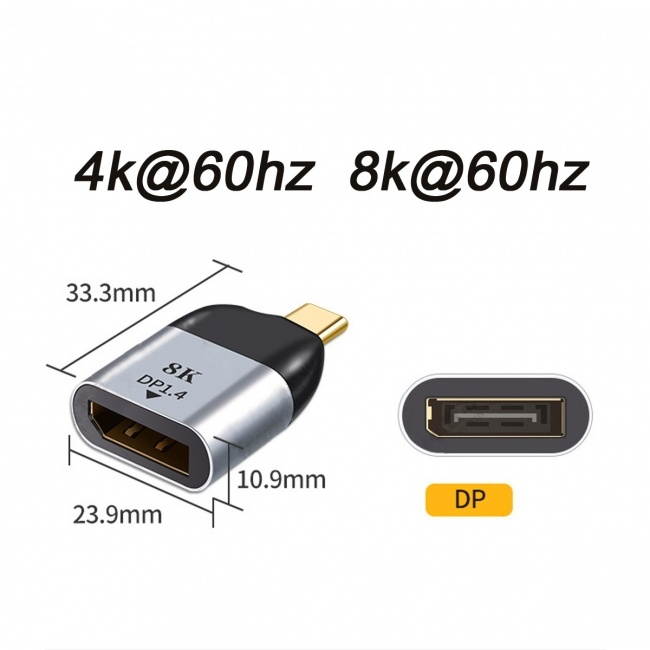 Cablecc USB-C Type C to Displayport Monitor Converter Adapter 4K 2K 60hz for Tablet & Phone & Laptop