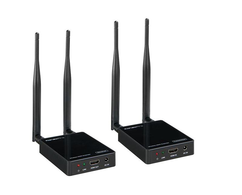KanexPro Wireless 5G HDMI Extender 1080p Full HD 330ft 100M Dual Antenna Long Range Kit (EXT-18GHDMIWL)