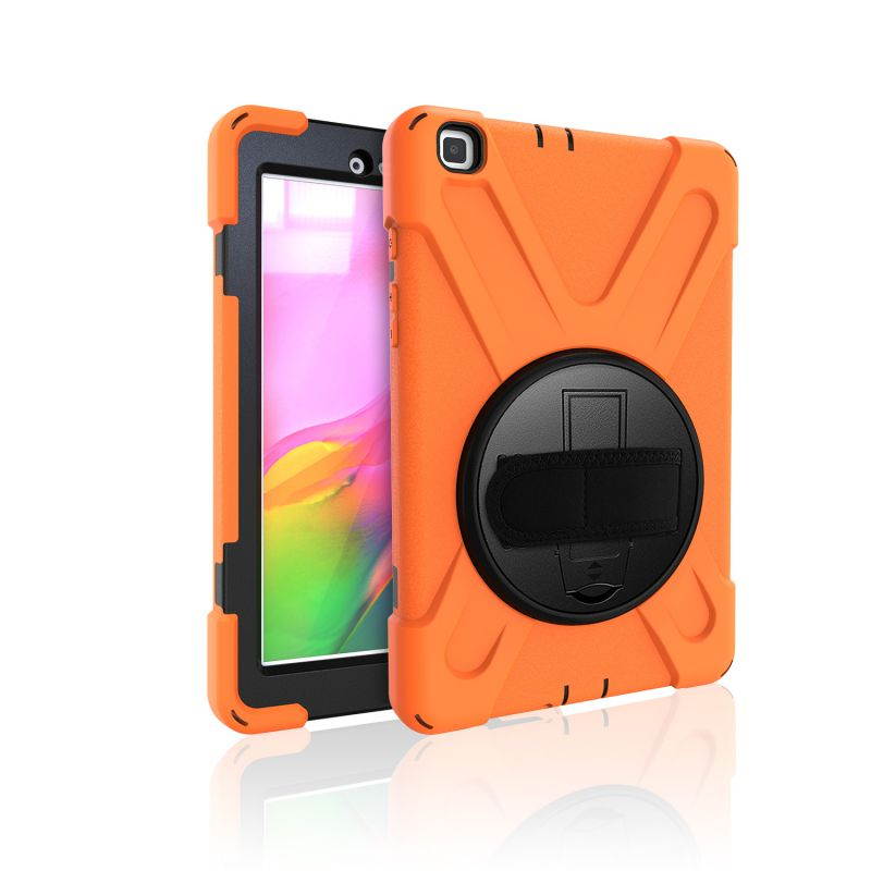 Galaxy Tab A 8.0 T290 Case, Heavy Duty Rugged Shield Case, Shockproof Drop Protection Kickstand Handstrap Shoulderstrap For Samsung Galaxy Tab A 8.0 2019 SM-T290 [Black]