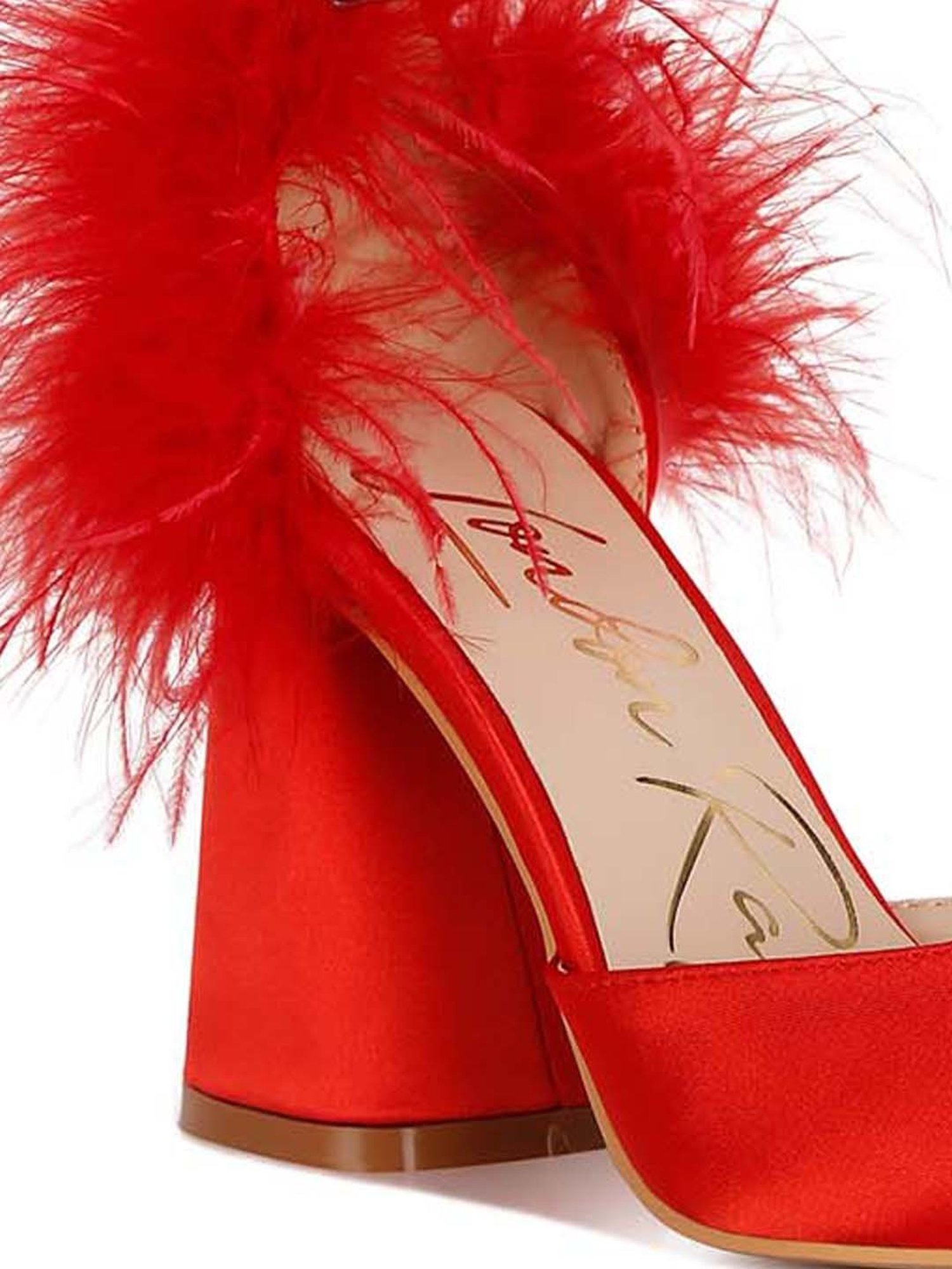 London Rag Women's Red Ankle Strap Sandals