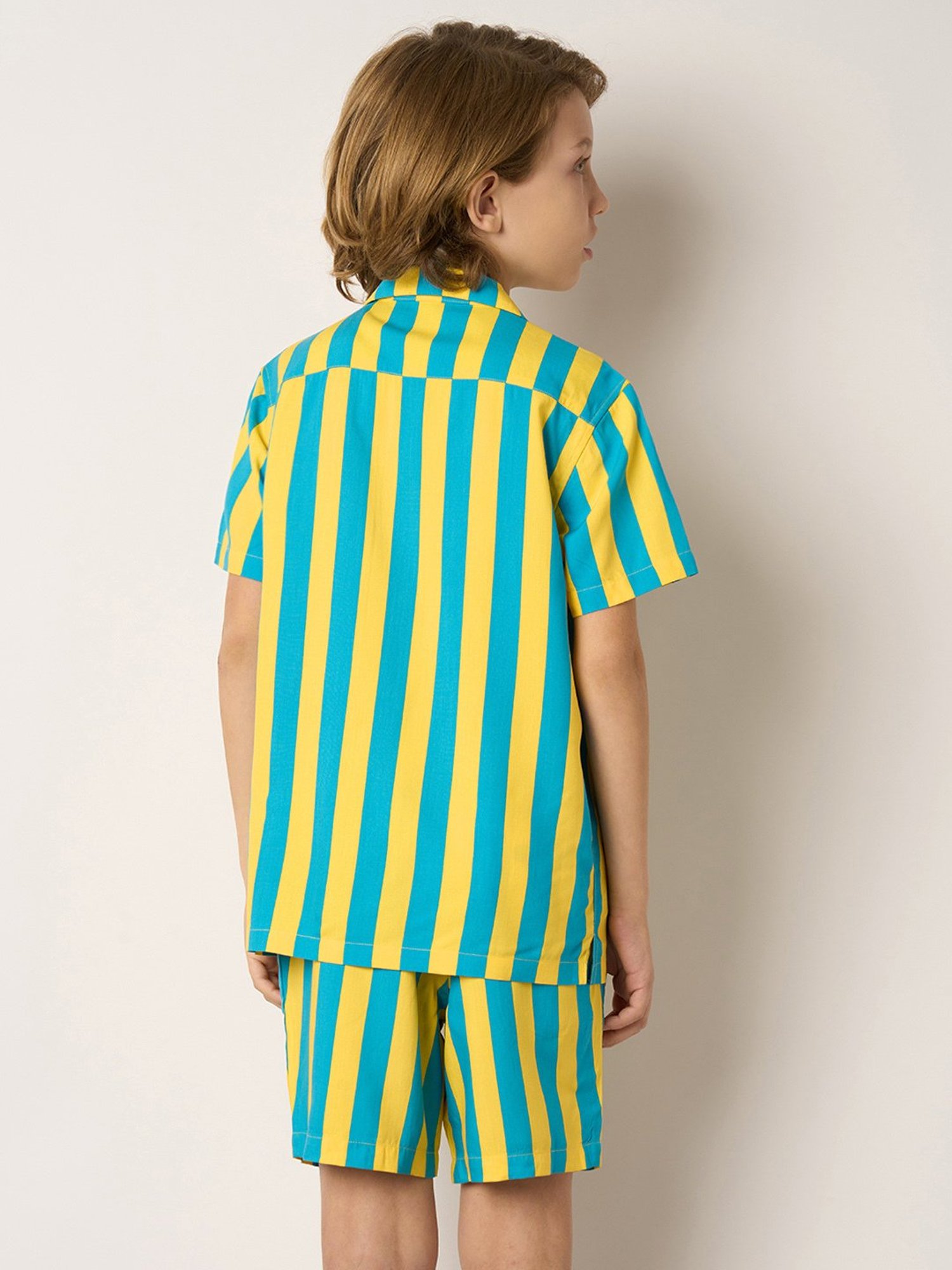 Jack & Jones Junior Boys Yellow & Blue Striped Shirt