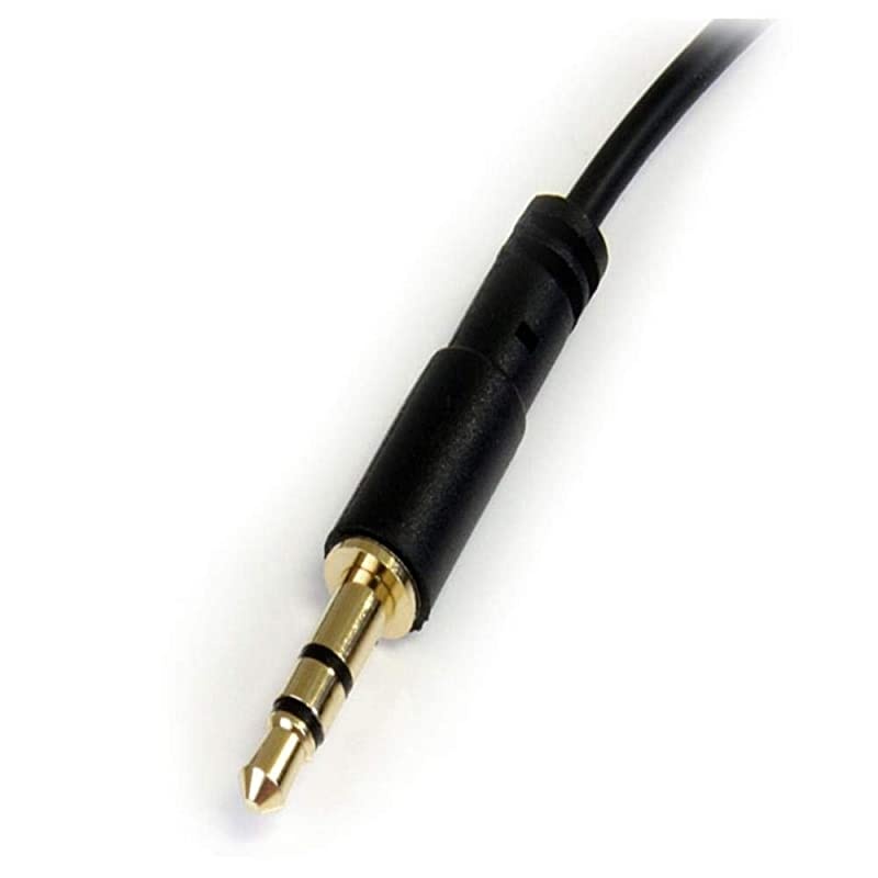 com 6 ft Slim 35mm to Right Angle Stereo Audio Cable MM MU6MMSRA