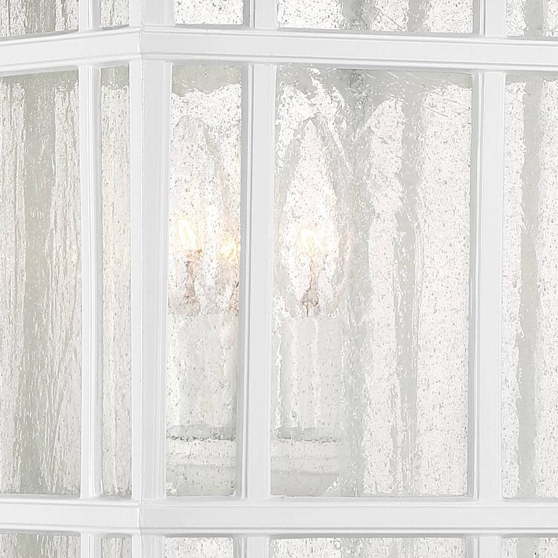 Kathy Ireland J du J Sierra Craftsman 16 1/2"H White Outdoor Hanging Light