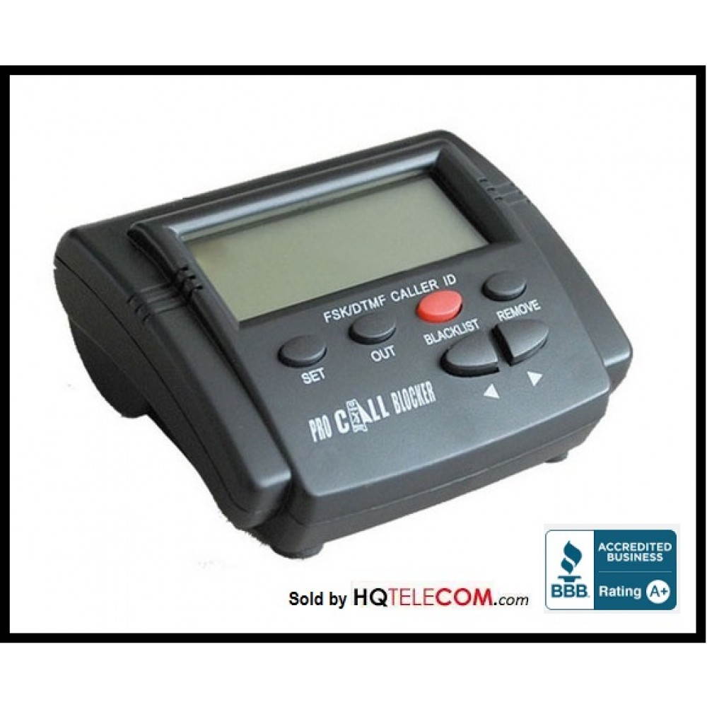 PRO Call Blocker + 12-month subscription to HQTelecom's Virtual BLACKLIST Unsolicited Phone number Online Lookup service