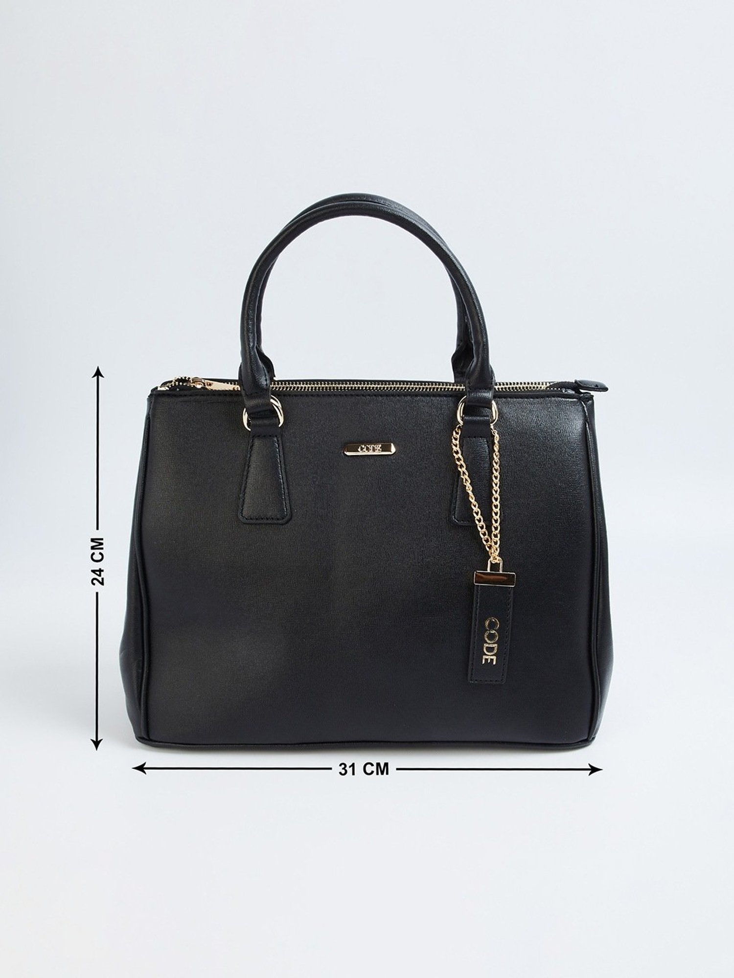 Code by Lifestyle Black Solid Handbag