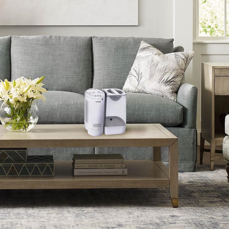 Optimus U-32010 3 Gallon Capacity 600 Square Foot Area Warm Mist Vaporizer Humidifier with Wicking Water Air Vapor System for Bedrooms, White