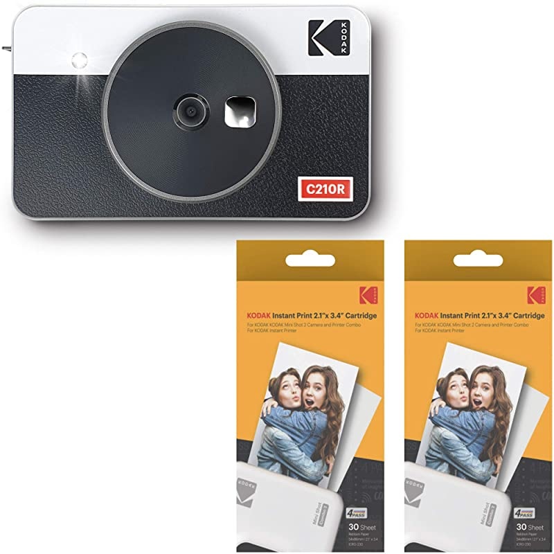 Mini Shot 2 Retro Portable Wireless Instant Camera Photo Printer White 60 Sheets