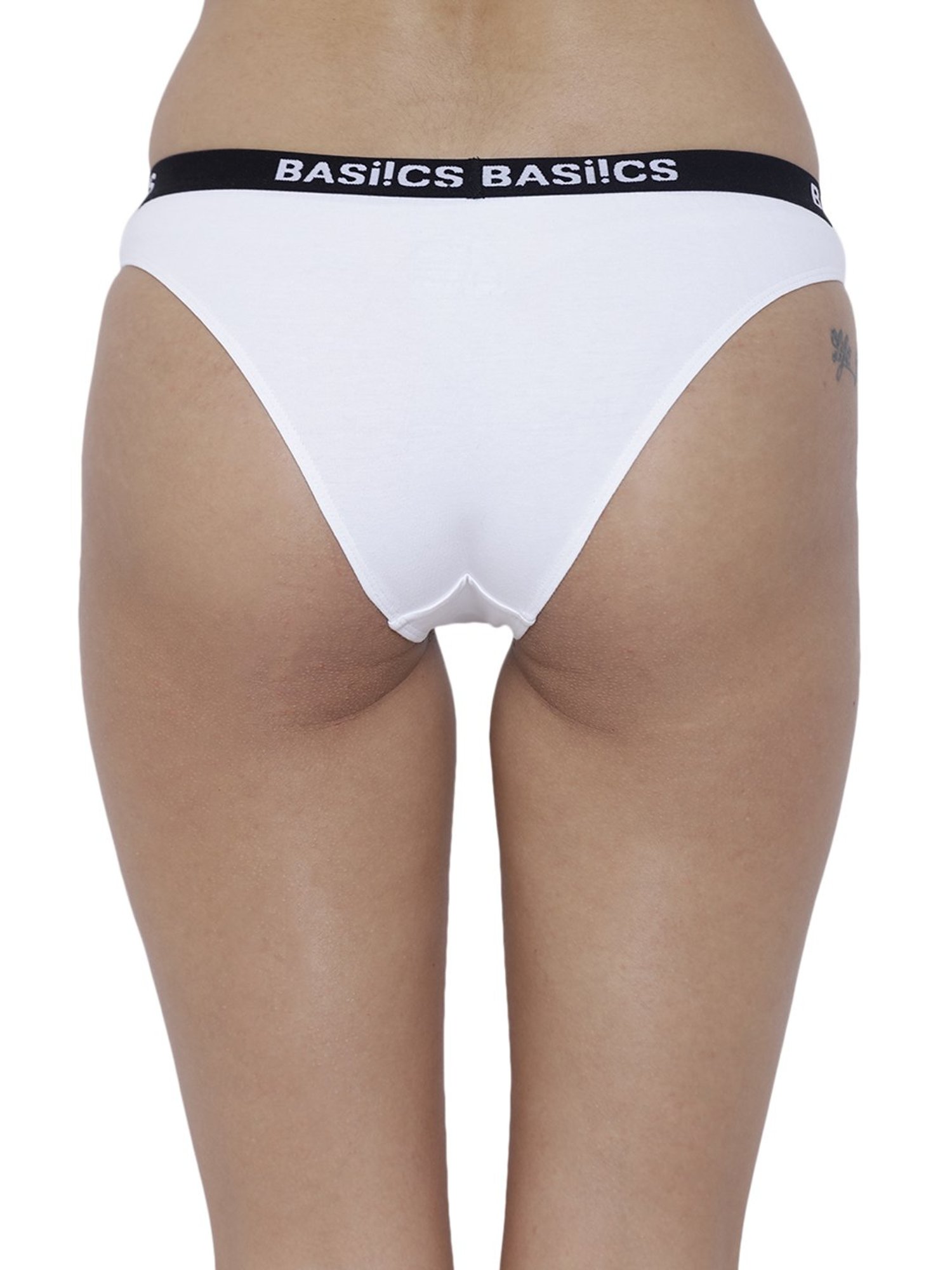 BASIICS by La Intimo White Bikini Panty