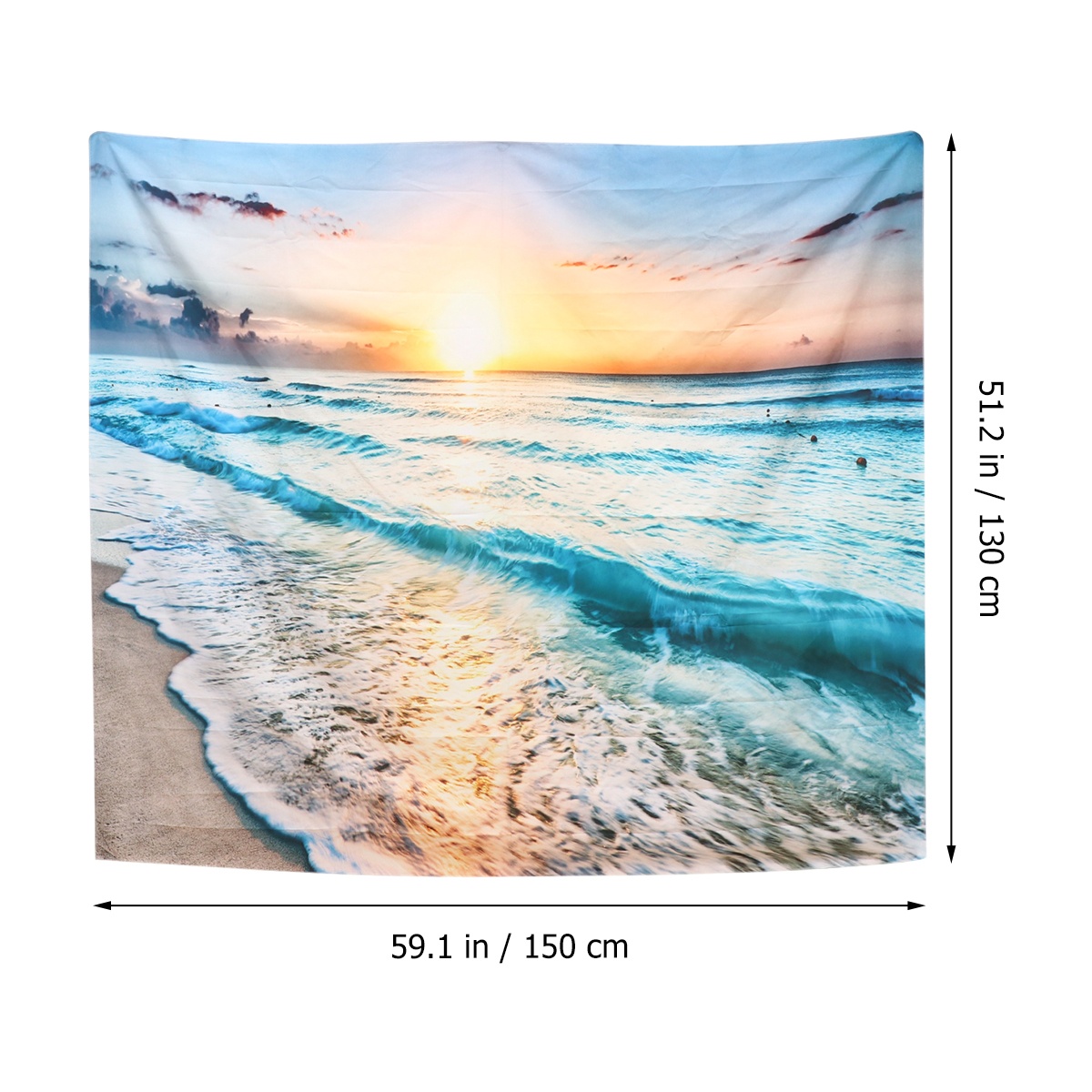 Beach Wall Tapestry Ocean Coast Wall hangings Sea Waves Wall Art Wall Decor Nature Home Decorations for Apartment Home Dorm Living Room Bedroom