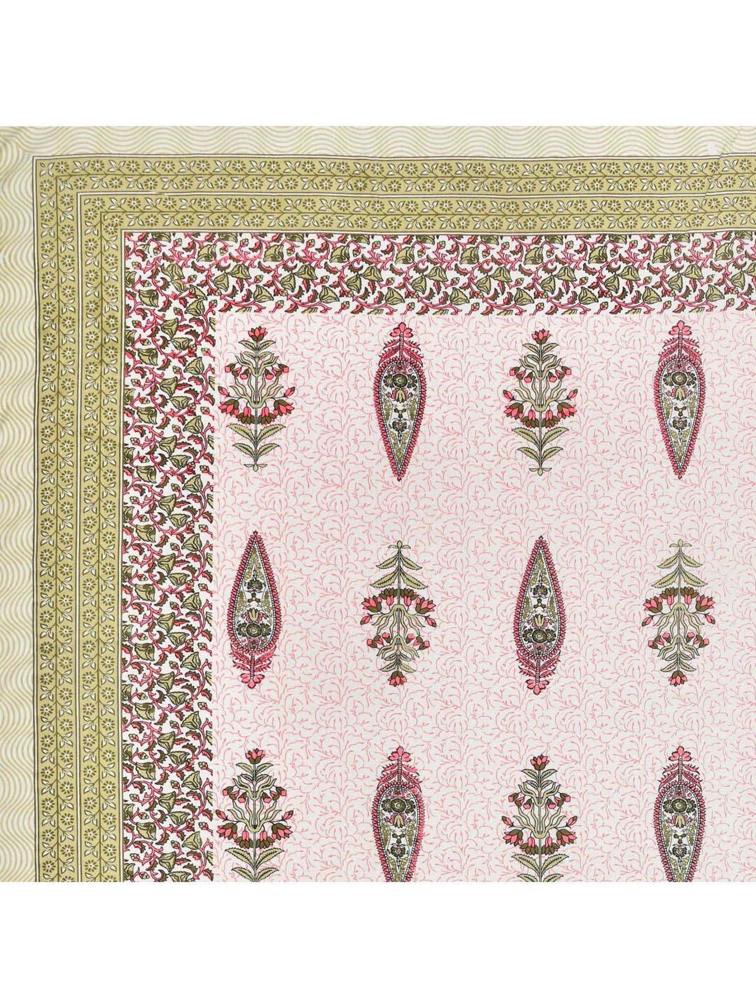 JaipurFabric Blush Pink Cotton 180 TC Double Bedsheet with 2 Pillow Covers