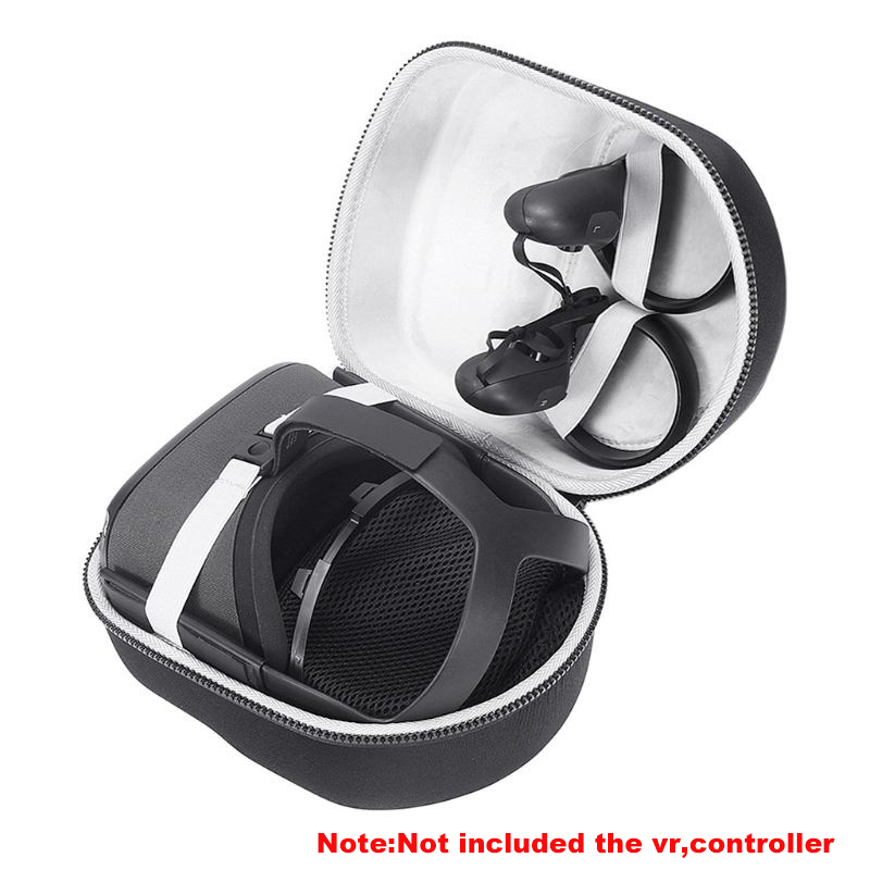 Adjustable Halo Strap For Oculus Quest2 Virtual Reality Helmet Head Strap Breathable Leather with EVA Travel Storage Bag