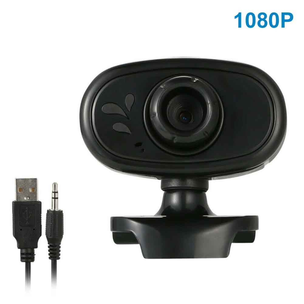 1080P USB 2.0 HD Camera 30fps Built In Microphone Home Office Web Plug And Play