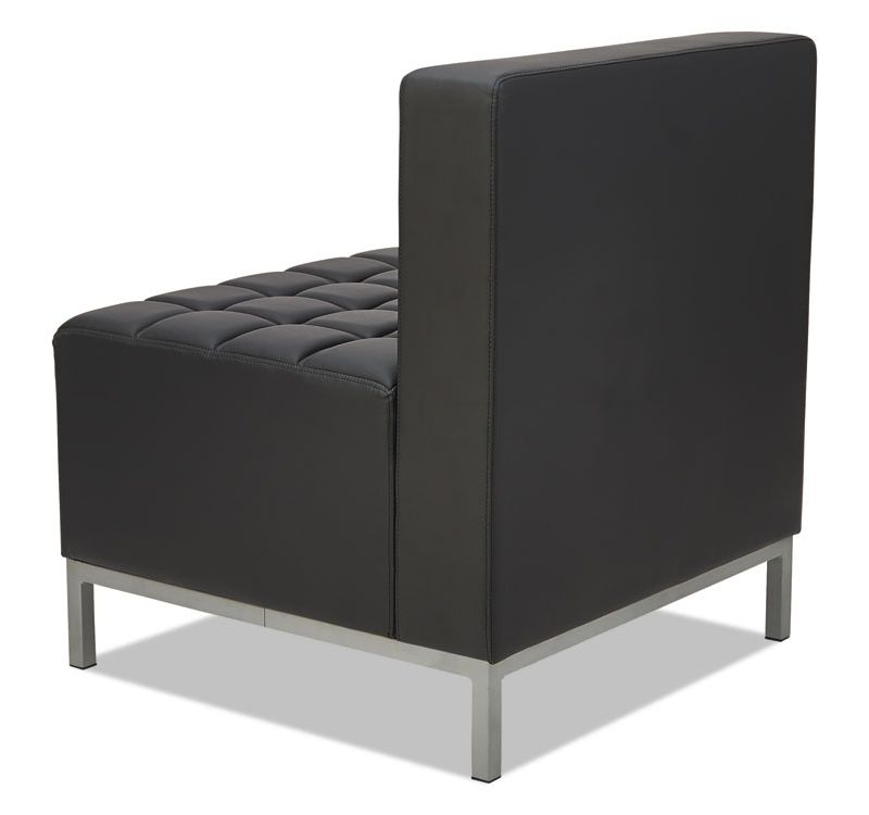 Alera QUB Series Armless L Sectional, 26 3/8 x 26 3/8 x 30 1/2, Black QB8116