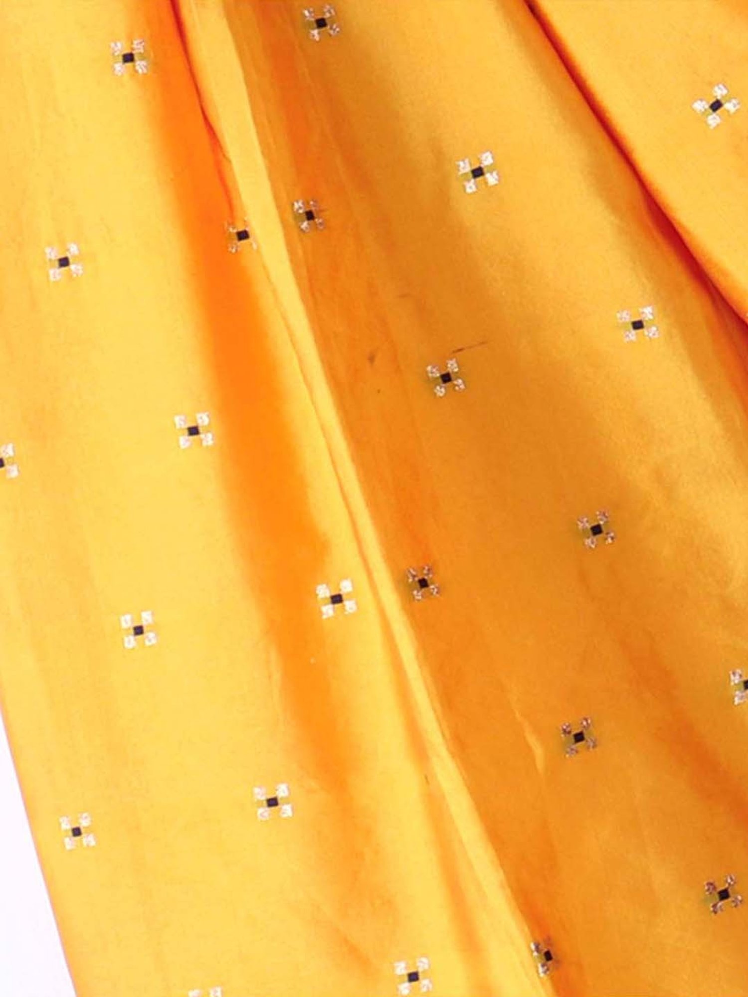 TWISHA Kids Red & Yellow Cotton Self Pattern Top Set