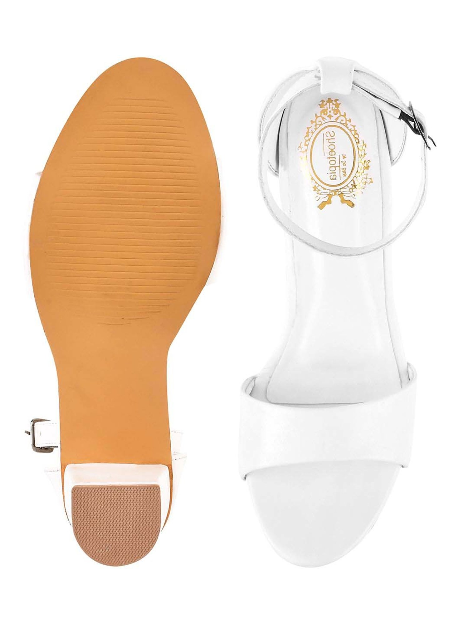 Shoetopia Kids White Ankle Strap Sandals