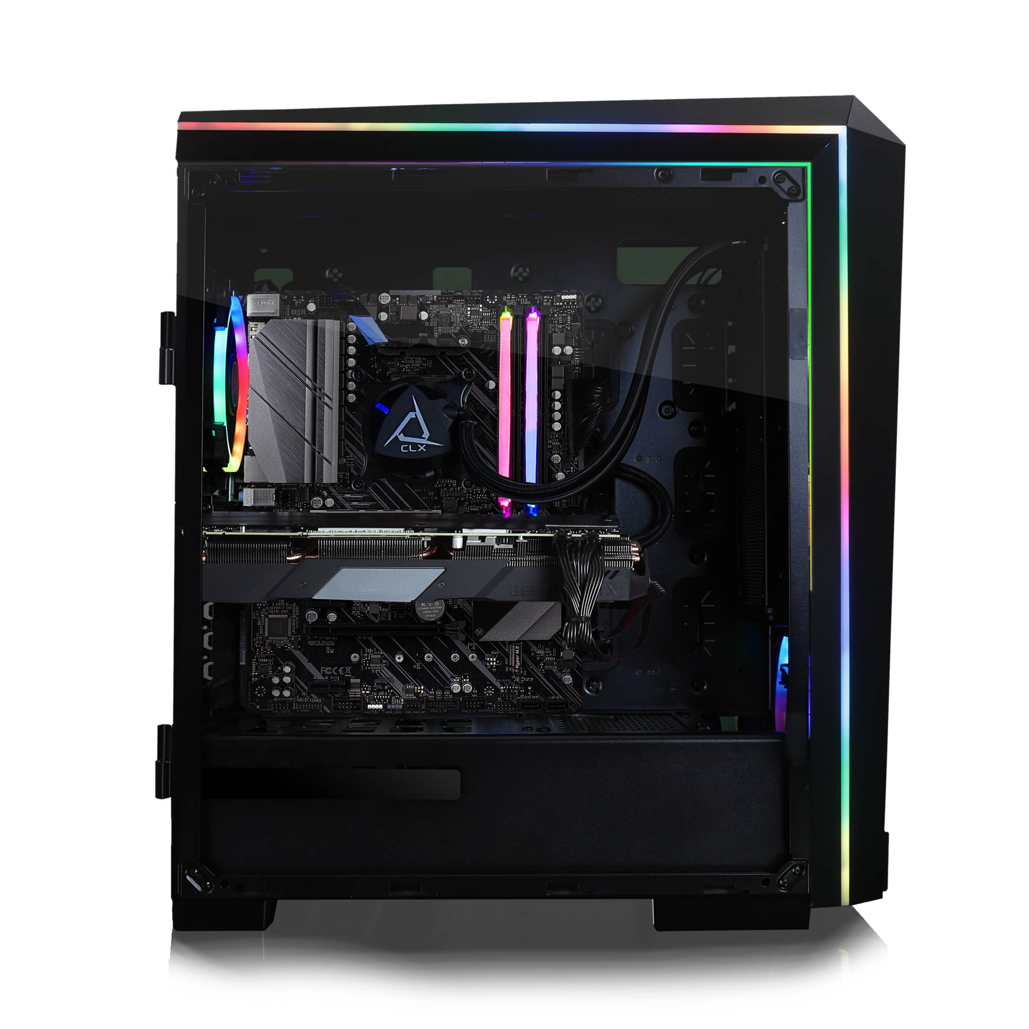 CLX SET Gaming Desktop - AMD Ryzen 9 3900X Processor, 64GB DDR4 Memory, NVIDIA GeForce RTX 3080 Graphics, 1 TB SSD, 6 TB HDD, WiFi, Windows 10 Home 64-bit